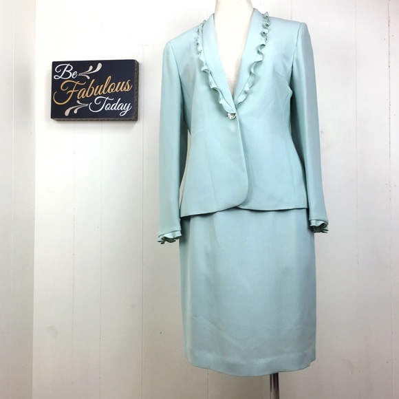 Vintage John Meyer Mint Green Skirt Suit Set 8P - Picture 2 of 8